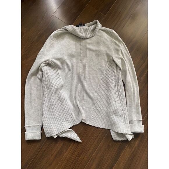 ANGL S light grey collared sweater jacket cardigan with pockets - Picture 4 of 6